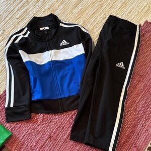 Adidas Black and Blue Athletic Set